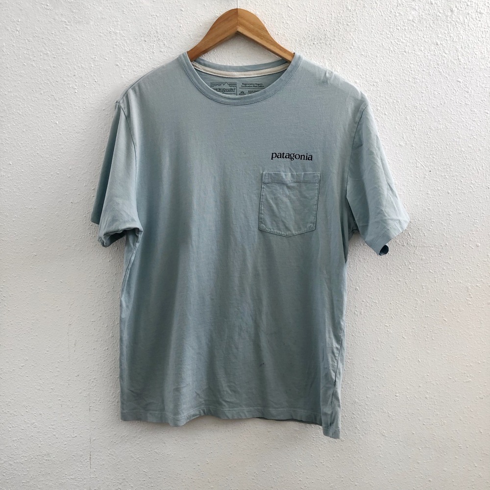 PATAGONIA Men's Road to Regenerative Pocket T-shirt Size Medium